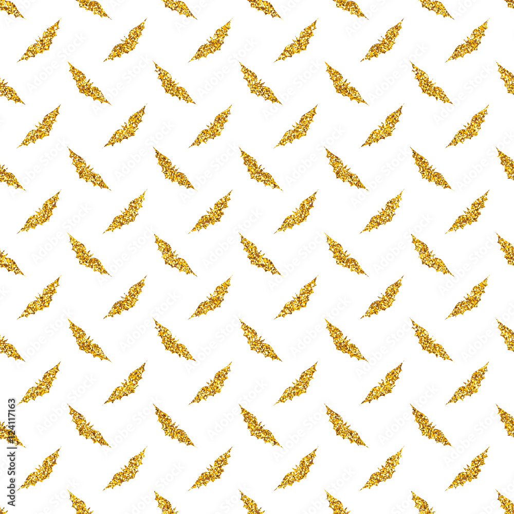 Vector seamless shiny golden bats Halloween background Vector seamless shiny golden bats Halloween background