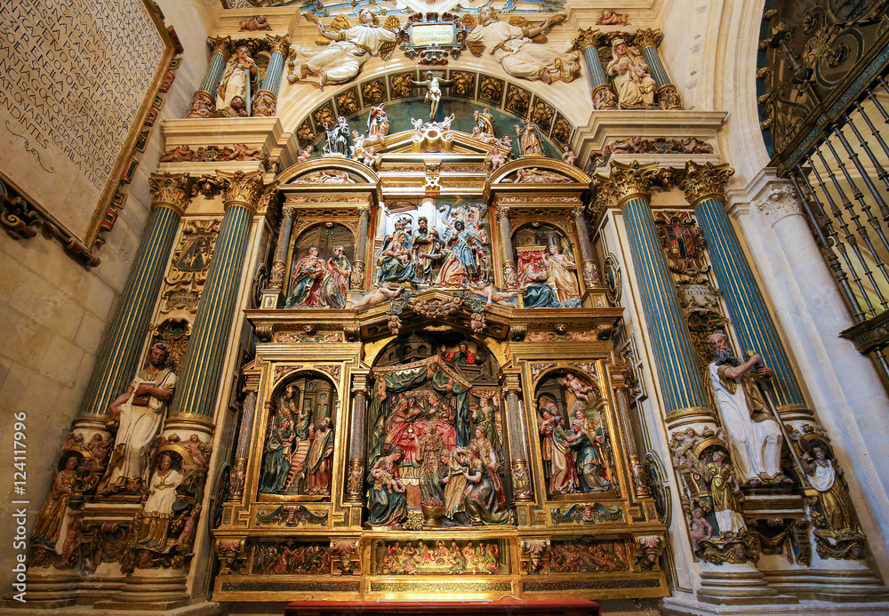 Retable in Burgos Cathedral, Spain