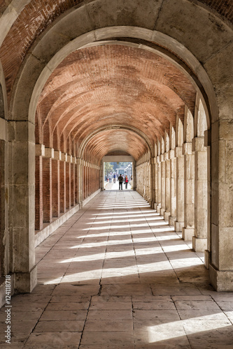 Arches and passageway at the Palacio Real Aranjuez  Spain