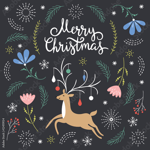 Christmas illustration, Christmas card