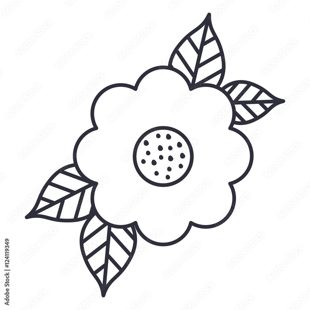 Leaf and flower icon. Plant floral garden nature and decoration theme. Isolated design. Vector illustration Leaf and flower icon. Plant floral garden nature and decoration theme. Isolated design. Vector illustration