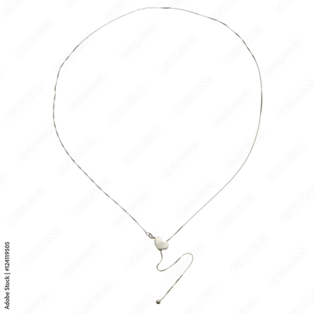 Beautiful silver chain isolated on white Beautiful silver chain isolated on white