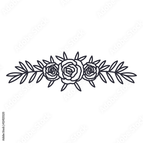 Leaf and flower icon. Plant floral garden nature and decoration theme. Isolated design. Vector illustration © grgroup