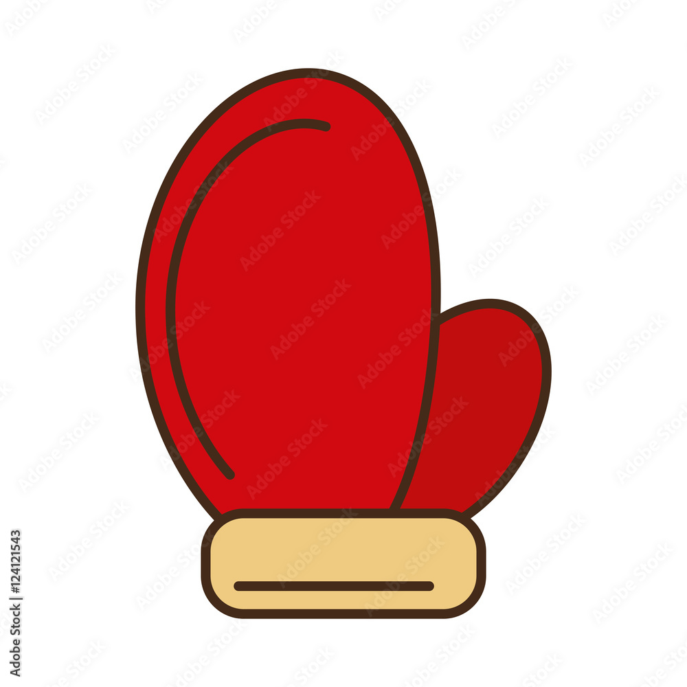 merry christmas glove isolated icon vector illustration design merry christmas glove isolated icon vector illustration design