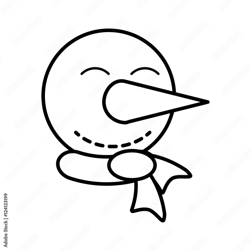 snowman christmas character isolated icon vector illustration design snowman christmas character isolated icon vector illustration design