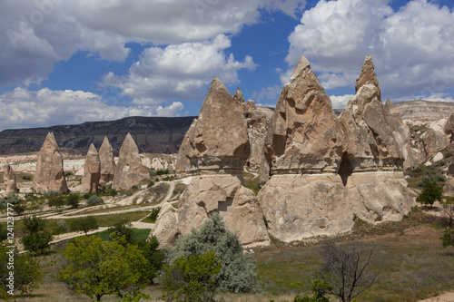 Rock formation pattern in White valley, Turkey