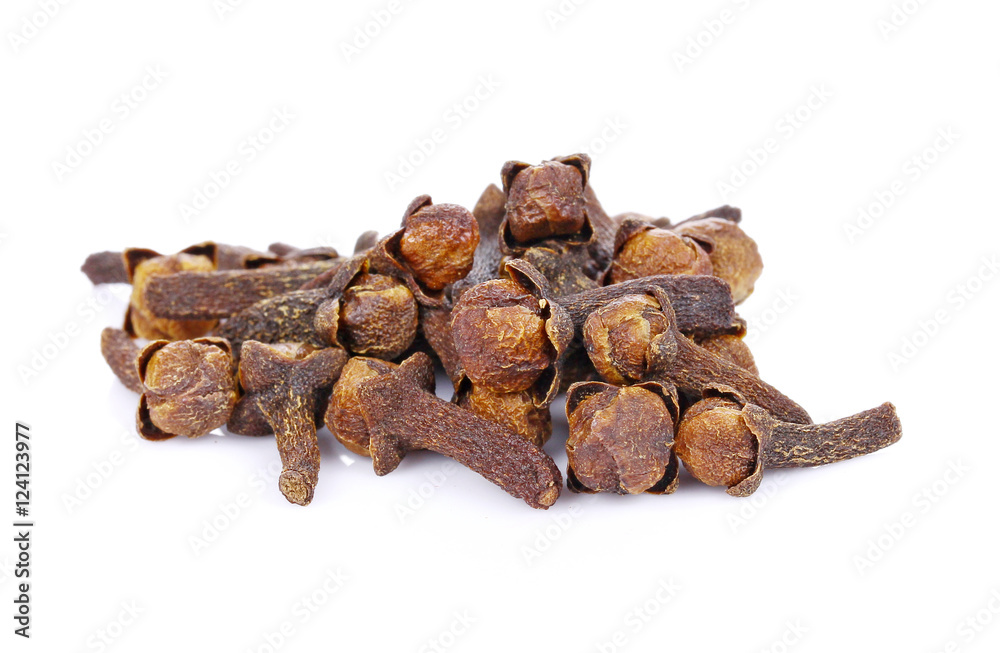 Obraz premium dry cloves on white background