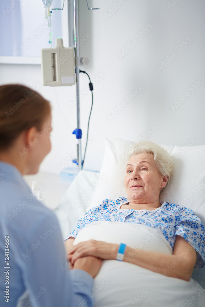 Fototapeta premium Visiting grandmother