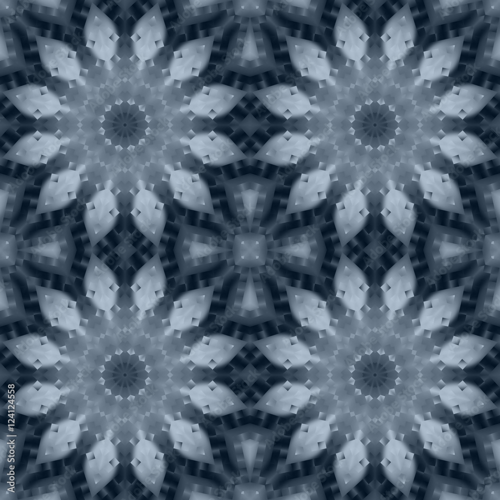 Seamless kaleidoscopic pattern ornament. Geometric background de Seamless kaleidoscopic pattern ornament. Geometric background de