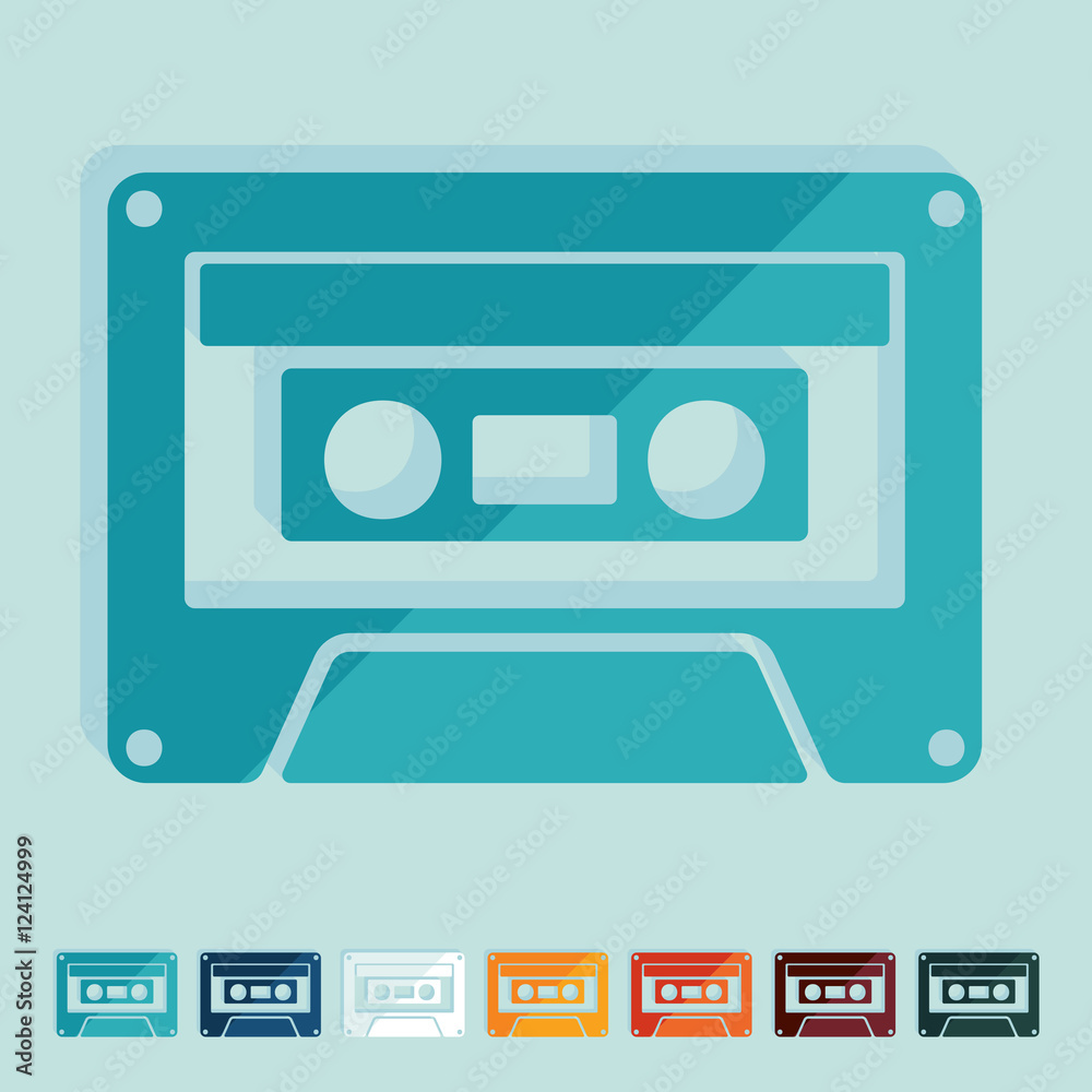 Obraz premium Flat design: audiocassette