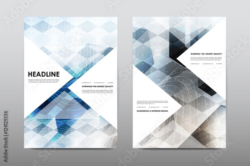 Brochure layout template flyer design vector, Magazine booklet cover abstract background