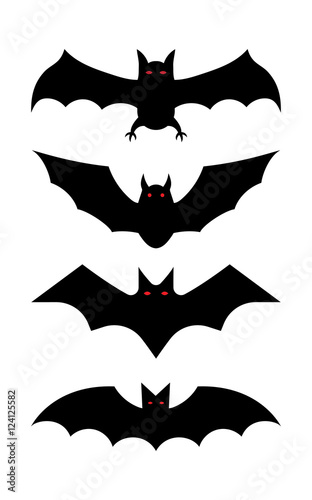 bat silhouettes - Halloween vector illustration