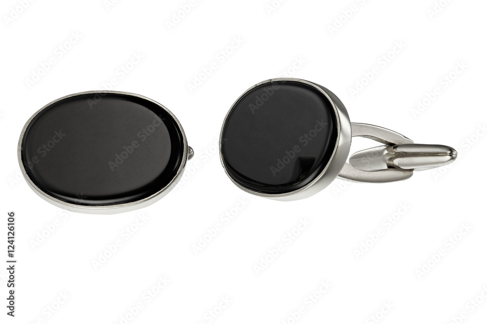 Men's cufflinks on white Men's cufflinks on white