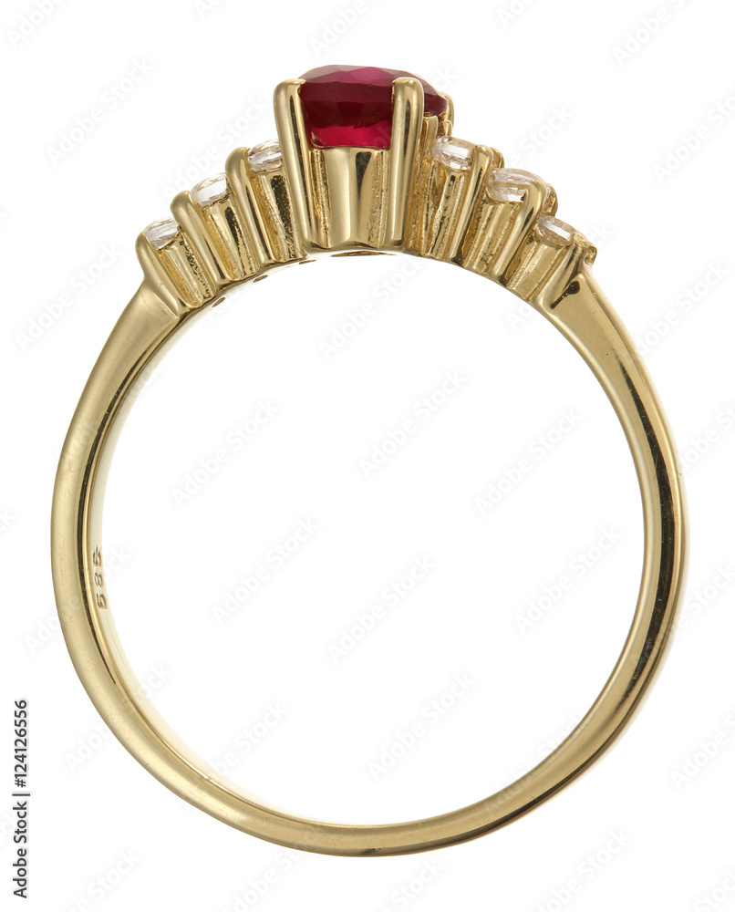 Golden ring isolated on white background Golden ring isolated on white background