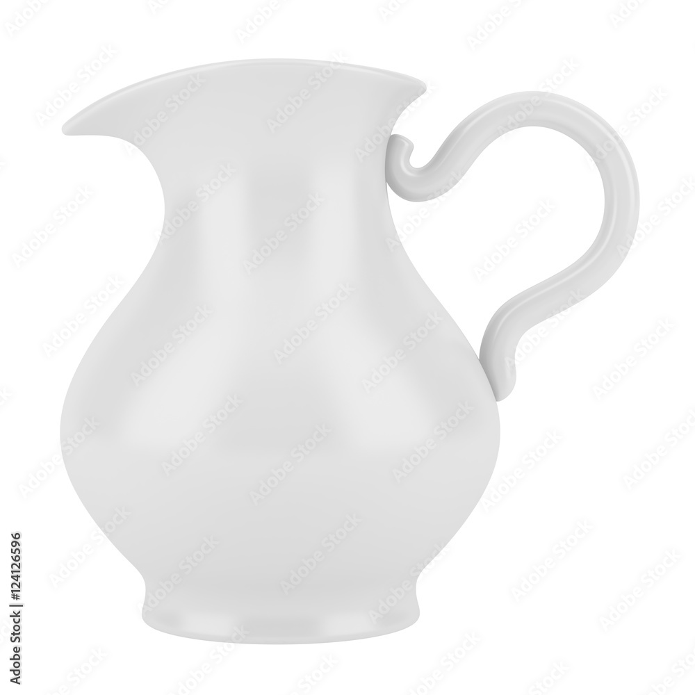 ceramic jug isolated on white background