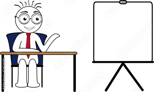 Paul der Mitarbeiter - Flipchart