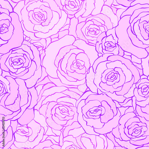 Seamless vintage floral pattern background with flowers of rose . vector illustration in pink colors. Design for fabrics  textiles  paper  wallpaper  web. Retro hand drawn ornament. Victorian style.