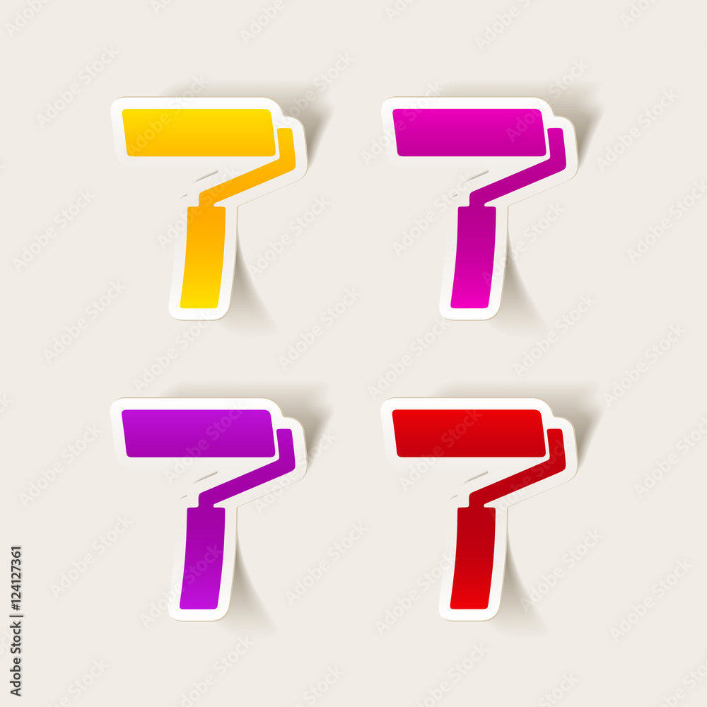 realistic design element: paint roller