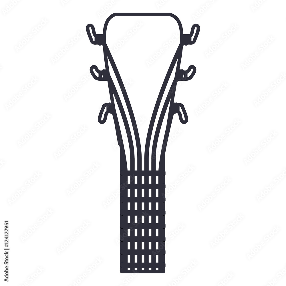 guitar icon. Instrument music sound and musical theme. Isolated design. Vector illustration