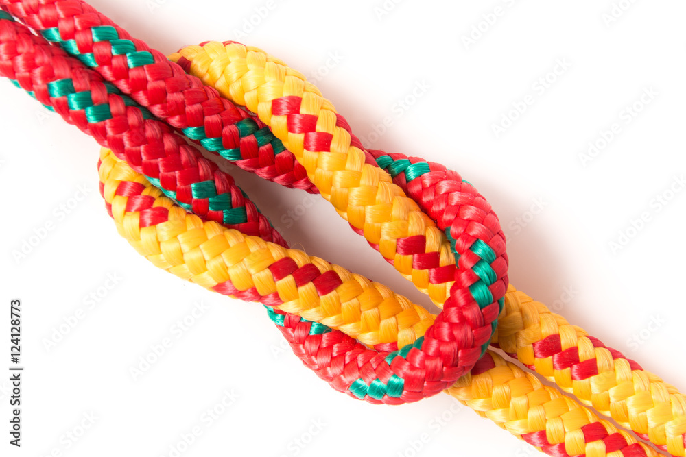 reef knot on white background reef knot on white background