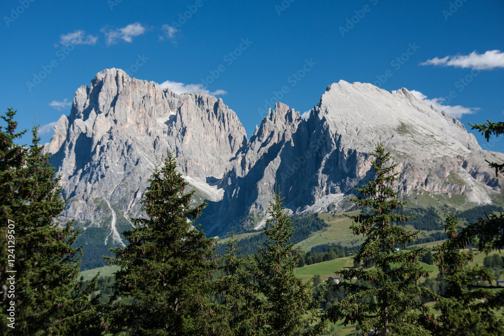 Lang- and Plattkofel, Dolomites, South Tyrol, Italy