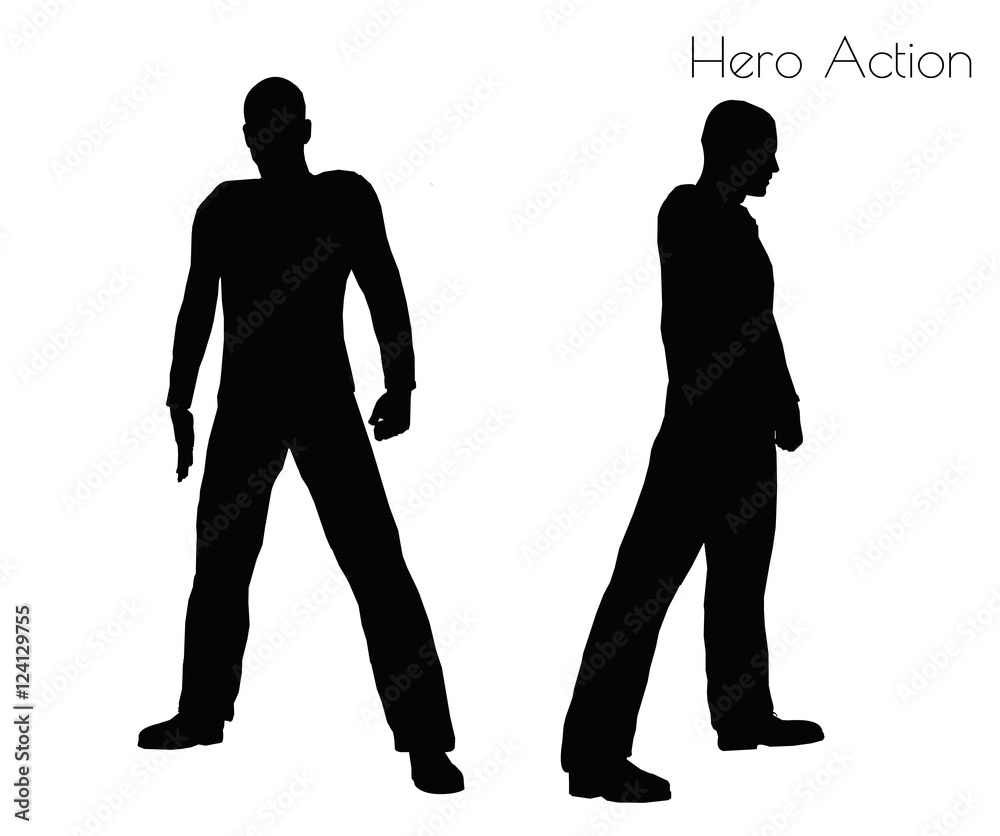 man in Hero Action pose