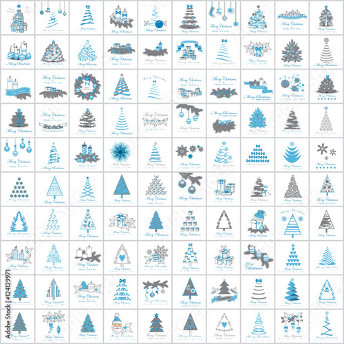 Christmas Icons Set -Isolated On White Background.Vector Illustration,Graphic Design.For Web,Websites,App,Print,Presentation Templates,Mobile Applications And Promotional Materials, Hand Drawn