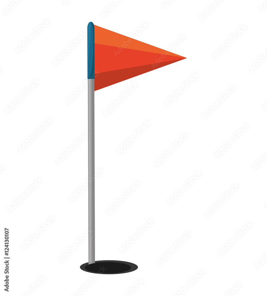 golf flag hole isolated icon vector illustration design golf flag hole isolated icon vector illustration design