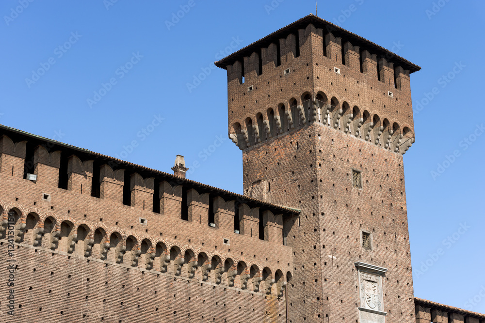 Sforza Castle in Milan Italy - Castello Sforzesco