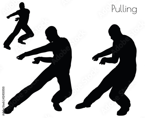 man in  Pulling  Action pose