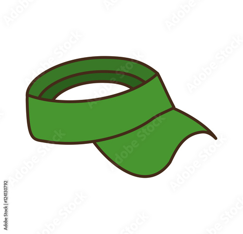 golf hat uniform isolated icon vector illustration design