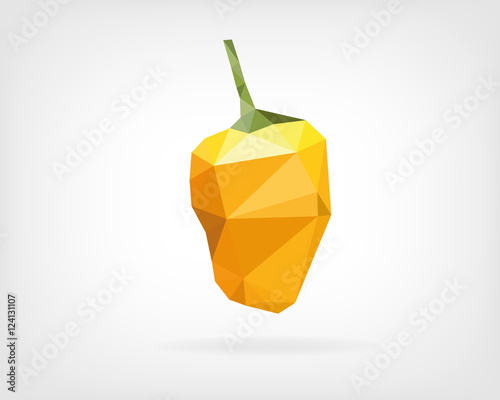Low Poly Habanero Pepper