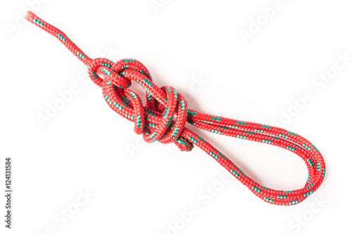 coiled rope on white background.