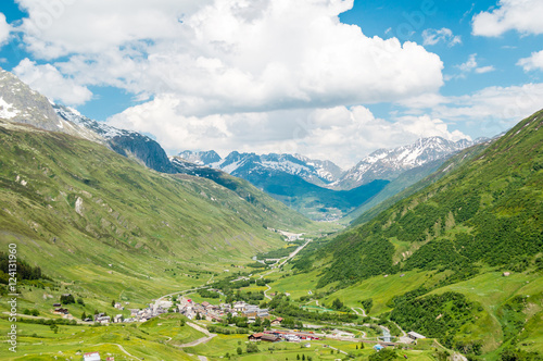 Village in Alps, Switzerland