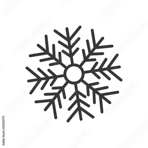 christmas snowflake isolated icon vector illustration design