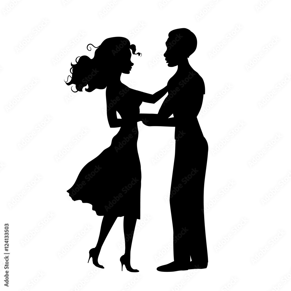 dancing couple Stock Vector