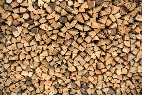 the wood stacked against the wall  rustic background