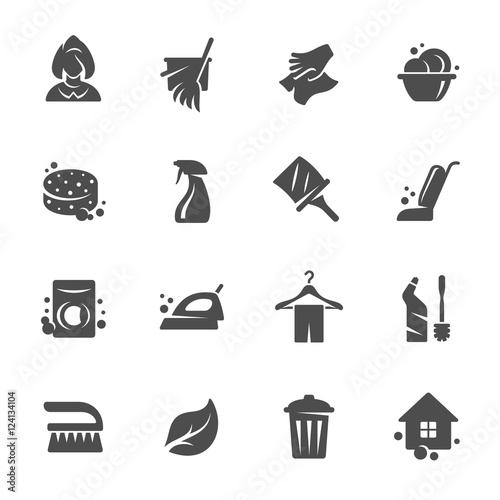 Cleaning vector icons