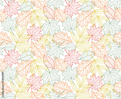 leaf texture vector seamless foliage autumn pattern