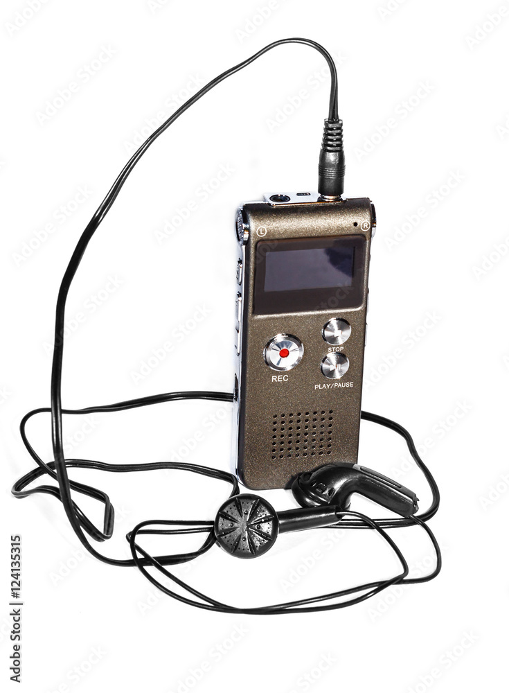 Voice recorder with headphones Voice recorder with headphones