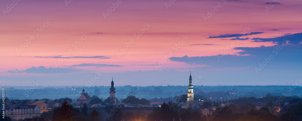 Zamosc after sunset