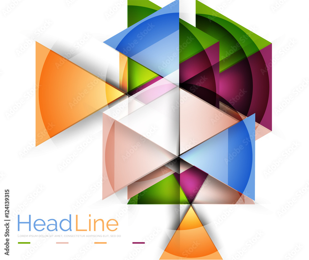 Glossy glass modern triangle layout Glossy glass modern triangle layout