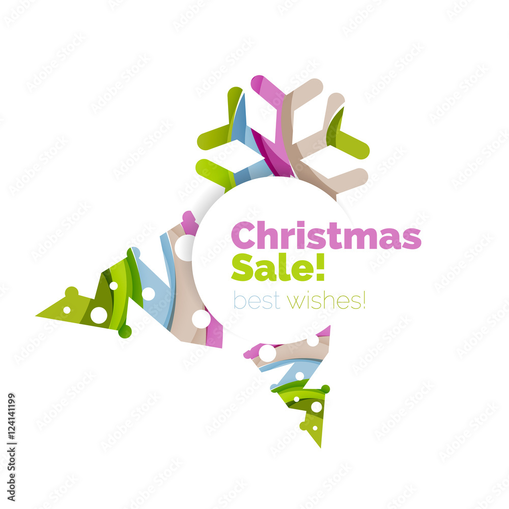 Christmas geometric abstract sale promo banner Christmas geometric abstract sale promo banner