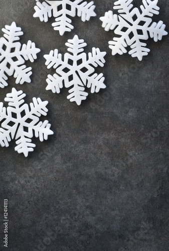 Christmas background - white, decorative snowflake 
