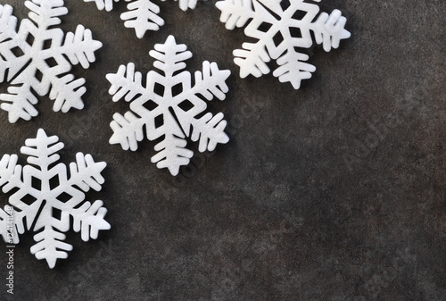 Christmas background - white, decorative snowflake 