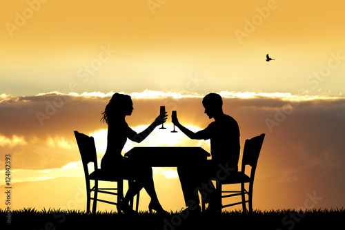 Fototapeta romantic dinner for two