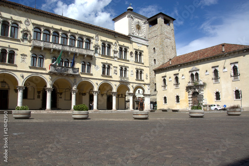The square of the cathedral of Belluno  Veneto  Italy