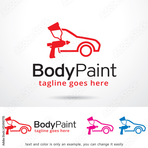 Body Paint Logo Template Design Vector