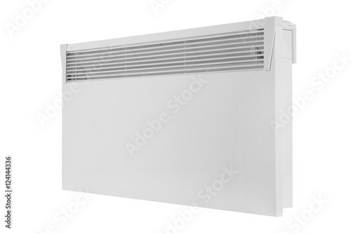 Electric radiator on a white background