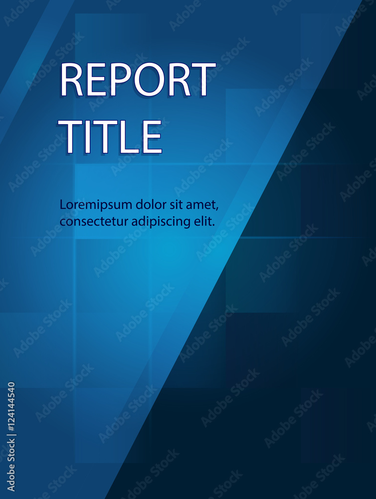 Abstract smooth blue report cover template design Abstract smooth blue report cover template design